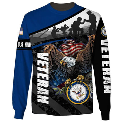 BigProStore Men'S Navy Apparel & Gifts United States Navy Ego Blue USA Army Hoodie - Sweatshirt - Tshirt - Zip Hoodie Sweatshirt / S