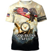 BigProStore Men'S Navy Apparel & Gifts United States Navy God Bless Navy USA Army Hoodie - Sweatshirt - Tshirt - Zip Hoodie T-shirt / S