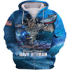 BigProStore Men'S Navy Apparel & Gifts United States Navy Veteran USA Army Hoodie - Sweatshirt - Tshirt - Zip Hoodie Zip Hoodie / S