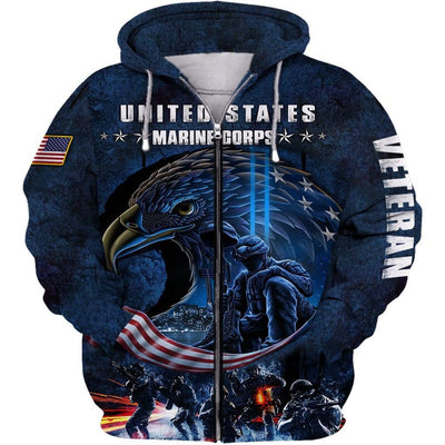 BigProStore Us Marine Corps Military Clothing United States Marine Corps Usa Army Hoodie - Sweatshirt - Tshirt - Zip Hoodie Zip Hoodie / S