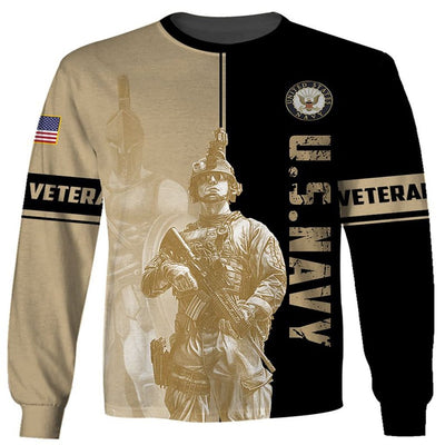 BigProStore U.S.Navy Veteran Apparel United States Veteran Navy USA Army Hoodie - Sweatshirt - Tshirt - Zip Hoodie Sweatshirt / S