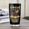 BigProStore Personalized Us Army Coffee Tumbler Veteran Wife Hero I Married Custom Insulated Tumbler Double Walled Vacuum Insulated Cup 20 Oz 20 oz Personalized Veteran Tumbler