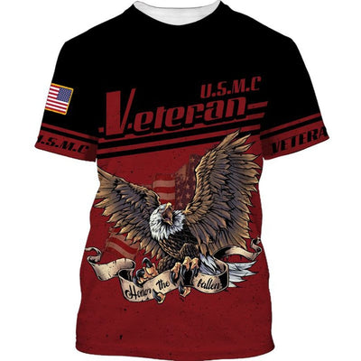 BigProStore U.S.M.C Veteran Apparel Veteran Honor The Fallen Usa Army Hoodie - Sweatshirt - Tshirt - Zip Hoodie T-shirt / S