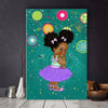 BigProStore Vintage Africa Posters Dark Skin Girl Cartoon Chibi African Inspired Home Decor Poster