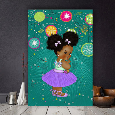 BigProStore Vintage Africa Posters Dark Skin Girl Cartoon Chibi African Inspired Home Decor Poster