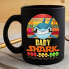 BigProStore Vintage Baby Shark Doo Doo Doo Coffee Mug Retro Shark And Rose Womens Custom Father's Day Mother's Day Gift Idea BPS934 Black / 11oz Coffee Mug
