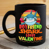 BigProStore Vintage Boyfriend Shark Doo Doo Doo Coffee Mug Retro Shark And Rose Womens Custom Father's Day Mother's Day Gift Idea BPS163 Black / 11oz Coffee Mug