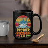 BigProStore Vintage Brother Shark Doo Doo Doo Coffee Mug Retro Shark And Rose Mens Custom Father's Day Mother's Day Gift Idea BPS181 Black / 15oz Coffee Mug