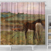 BigProStore Strong Animal Shower Curtain Amazing Vintage Edgar Degas Horses In A Meadow Shower Curtain Bathroom Decor Horse Shower Curtain