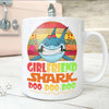 BigProStore Vintage Girlfriend Shark Doo Doo Doo Coffee Mug Retro Shark And Rose Womens Custom Father's Day Mother's Day Gift Idea BPS731 White / 11oz Coffee Mug