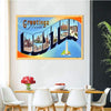 BigProStore Wall Prints Vintage Greetings From Boston Travel Digital Prints Cities Canvas / 12" x 18" Cities Canvas