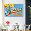 BigProStore Cities Canvas Prints Vintage Greetings From Fort Lauderdale Florida Wall Art Designs Cities Canvas / 12" x 18" Cities Canvas