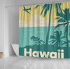 BigProStore Hawaii Bath Curtain Vintage Honolulu Aviation Shower Curtain Bathroom Curtains Hawaii Shower Curtain