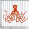 BigProStore Shower Curtain Decor Vintage Octopus Shower Curtain Fantasy Fabric Bath Bathroom Kraken Shower Curtain / Small (165x180cm | 65x72in) Kraken Shower Curtain