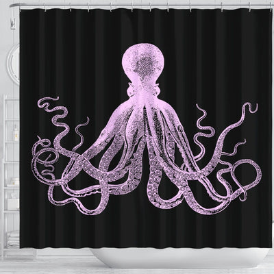 BigProStore Bathroom Curtain Vintage Octopus Shower Curtain Bathroom Decor Ideas Kraken Shower Curtain / Small (165x180cm | 65x72in) Kraken Shower Curtain