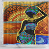 BigProStore Vintage Retro African Black Woman Shower Curtain Afro Girl Bathroom Accessories