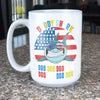 BigProStore Vintage Retro Daddy Shark Doo Doo Doo Coffee Mug Mens Custom Father's Day Mother's Day Gift Idea BPS368 White / 15oz Coffee Mug