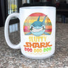 BigProStore Vintage Slutty Shark Doo Doo Doo Coffee Mug Retro Shark And Rose Womens Custom Father's Day Mother's Day Gift Idea BPS228 White / 15oz Coffee Mug