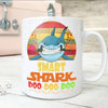 BigProStore Vintage Smart Shark Doo Doo Doo Coffee Mug Retro Shark And Rose Womens Custom Father's Day Mother's Day Gift Idea BPS853 White / 11oz Coffee Mug