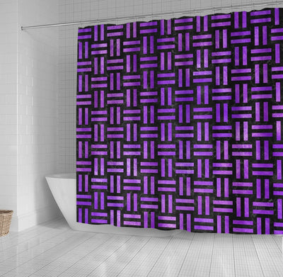 BigProStore Herringbone Bath Curtain Woven Black Marble Amp Purple Waterc Shower Curtain Fantasy Fabric Bath Bathroom Herringbone Shower Curtain / Small (165x180cm | 65x72in) Herringbone Shower Curtain