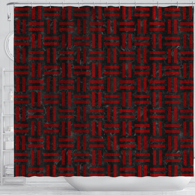 BigProStore Shower Curtain Decor Woven Black Marble Amp Red Grunge R Shower Curtain Bathroom Curtains Herringbone Shower Curtain