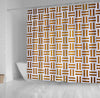 BigProStore Herringbone Bath Curtain Woven White Marble Amp Yellow Grunge Shower Curtain Small Bathroom Decor Ideas Herringbone Shower Curtain / Small (165x180cm | 65x72in) Herringbone Shower Curtain