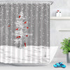 BigProStore Christmas Shower Curtain Winter Christmas Shower Curtain Polyester Waterproof Bathroom Decor 3 Sizes Christmas Shower Curtain / Small (165x180cm | 65x72in) Christmas Shower Curtain