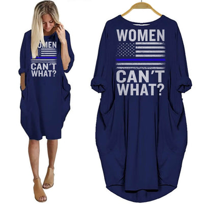 BigProStore Thin Blue Line Shirt Women Can't What Dress For Her Navy Blue / S Women Dress