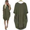 BigProStore Plain Women Summer Dress Green / S Women Dress