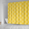 BigProStore Lemon Bathroom Curtain Yellow Checkers Shower Curtain Home Bath Decor Lemon Shower Curtain