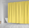 BigProStore Bathroom Curtain Yellow Herringbone Bricks Shower Curtain Bathroom Herringbone Shower Curtain / Small (165x180cm | 65x72in) Herringbone Shower Curtain