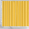 BigProStore Herringbone Bath Curtain Yellow Herringbone Shower Curtain Bathroom Decor Herringbone Shower Curtain