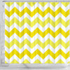 BigProStore Lemon Shower Curtain Decor Yellow Chevron Stripes Shower Curtain Bathroom Wall Decor Ideas Lemon Shower Curtain / Small (165x180cm | 65x72in) Lemon Shower Curtain