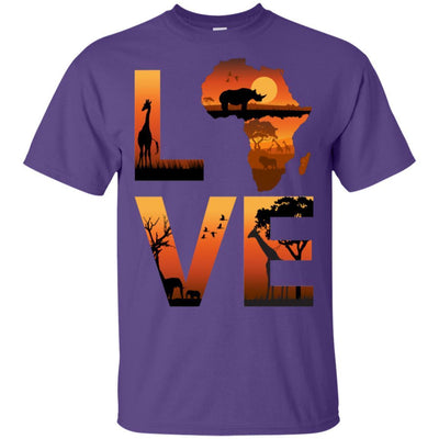 BigProStore African American Love T-Shirt For Melanin Women Men Black People Pride G200 Gildan Ultra Cotton T-Shirt / Purple / S T-shirt