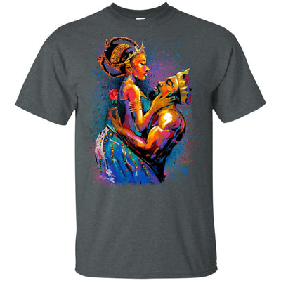 BigProStore African American Melanin King Queen T-Shirt For Pro Black People Pride G200 Gildan Ultra Cotton T-Shirt / Dark Heather / S T-shirt