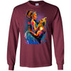 BigProStore African American Melanin King Queen T-Shirt For Pro Black People Pride G240 Gildan LS Ultra Cotton T-Shirt / Maroon / S T-shirt