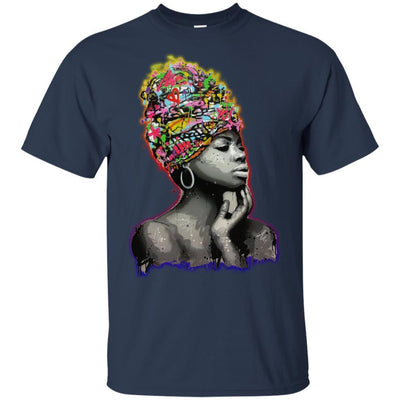 BigProStore African American Pro Black Queens T-Shirt For Melanin Women Afro Girl G200 Gildan Ultra Cotton T-Shirt / Navy / S T-shirt