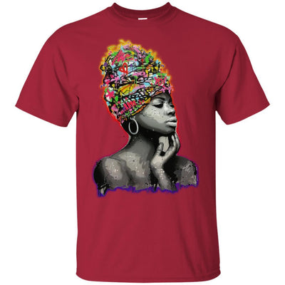 BigProStore African American Pro Black Queens T-Shirt For Melanin Women Afro Girl G200 Gildan Ultra Cotton T-Shirt / Cardinal / S T-shirt