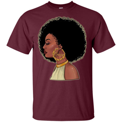 BigProStore African American Queen T-Shirt Proud Melanin Women Pro Black Girl Rock G200 Gildan Ultra Cotton T-Shirt / Maroon / S T-shirt