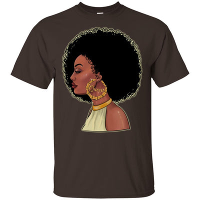 BigProStore African American Queen T-Shirt Proud Melanin Women Pro Black Girl Rock G200 Gildan Ultra Cotton T-Shirt / Dark Chocolate / S T-shirt