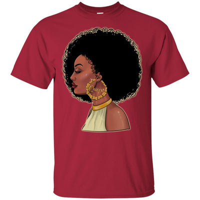 BigProStore African American Queen T-Shirt Proud Melanin Women Pro Black Girl Rock G200 Gildan Ultra Cotton T-Shirt / Cardinal / S T-shirt