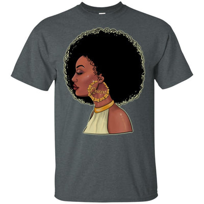 BigProStore African American Queen T-Shirt Proud Melanin Women Pro Black Girl Rock G200 Gildan Ultra Cotton T-Shirt / Dark Heather / S T-shirt