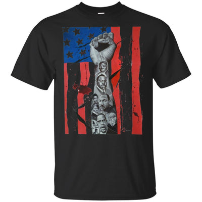 BigProStore African American T-Shirt America Flag Graphic Design For Pro Black Men G200 Gildan Ultra Cotton T-Shirt / Black / S T-shirt