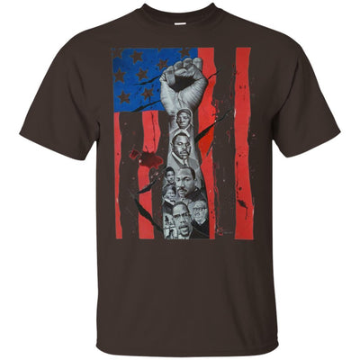 BigProStore African American T-Shirt America Flag Graphic Designs For Pro Black G200 Gildan Ultra Cotton T-Shirt / Dark Chocolate / S T-shirt