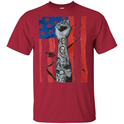 BigProStore African American T-Shirt America Flag Graphic Designs For Pro Black G200 Gildan Ultra Cotton T-Shirt / Cardinal / S T-shirt