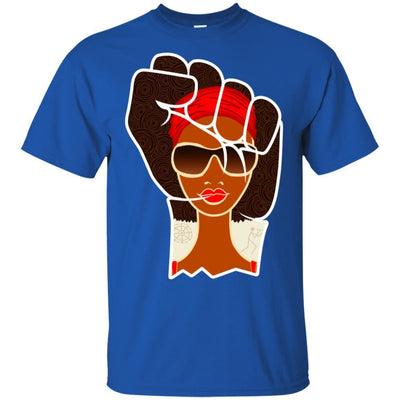 BigProStore African American T-Shirt For Melanin Poppin Black Women Afro Girl Rock G200 Gildan Ultra Cotton T-Shirt / Royal / S T-shirt