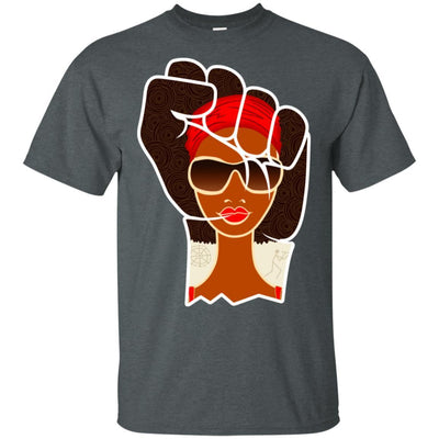 BigProStore African American T-Shirt For Melanin Poppin Black Women Afro Girl Rock G200 Gildan Ultra Cotton T-Shirt / Dark Heather / S T-shirt