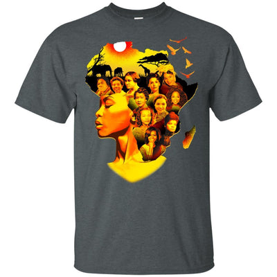 BigProStore African American Women T-Shirt For Pro Black People Melanin Pride Tee G200 Gildan Ultra Cotton T-Shirt / Dark Heather / S T-shirt