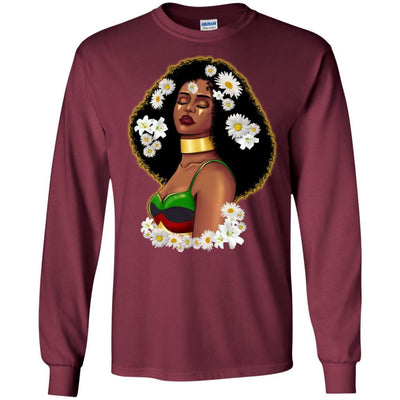 BigProStore African Clothing Family Reunion T-Shirt For Melanin Women Afro Girl G240 Gildan LS Ultra Cotton T-Shirt / Maroon / S T-shirt