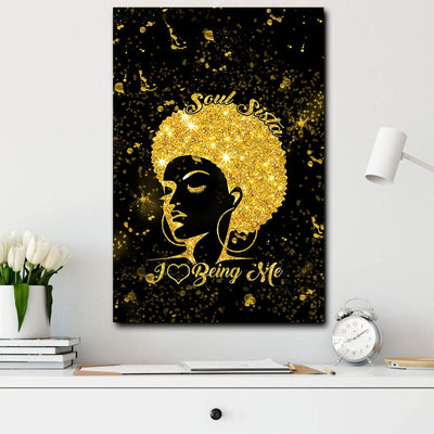 BigProStore African American Magic Canvas African Girl I Love Being Me African Wall Art For Living Room Canvas / 8" x 12" Canvas